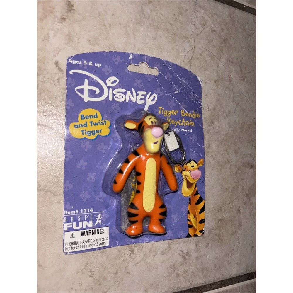 Basic Fun Disney's Bend & Twist Tigger Bendie Keychain New